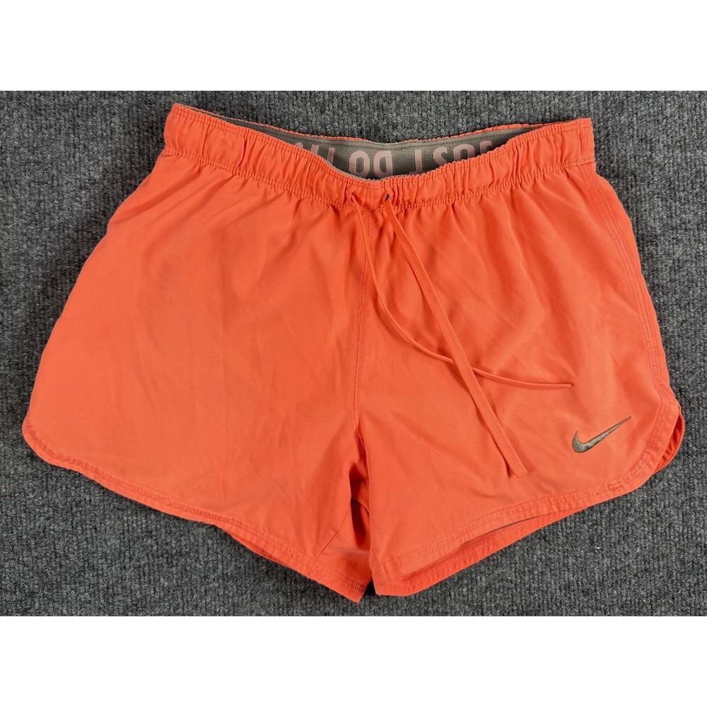 Nike Dri-FIT Womens XS Orange Athletic Running Shorts Drawstring 2" Inseam